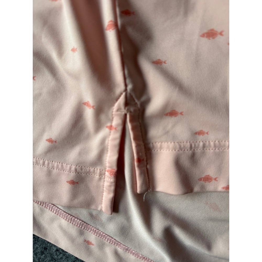 FootJoy Golf Polo Shirt Mens XL Pink Fish Print Short Sleeve Athletic - Picture 7 of 11